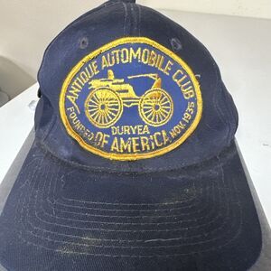 VTG Antique Automobile Club of America Snapback Hat Blue Car